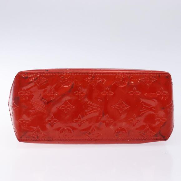 LOUIS VUITTON Monogram Vernis Reade PM Hand Bag Red Rouge M91088 - Picture 9 of 13